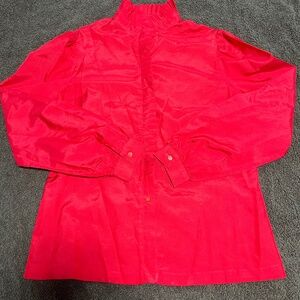 Red Ruffle Blouse